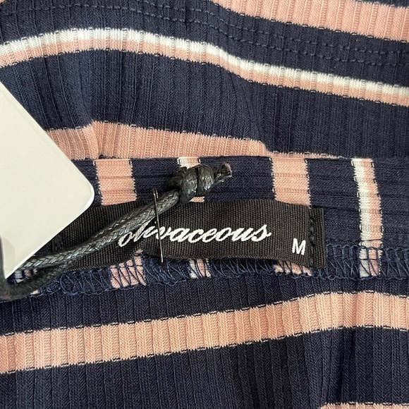 Olivaceous size medium mini rib knit dress striped sundress tank festival NWT - Picture 7 of 12